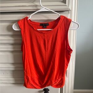 Eclipse Bright Red Sleeveless Twist-Front Tank